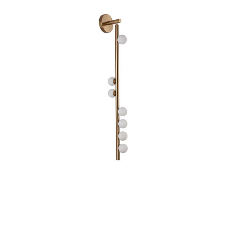 Lámpara de Aplique de Pared de Bola de Vidrio de Hierro de Simplicidad Moderna 3/5/7 Luces Para Sala de Estar 