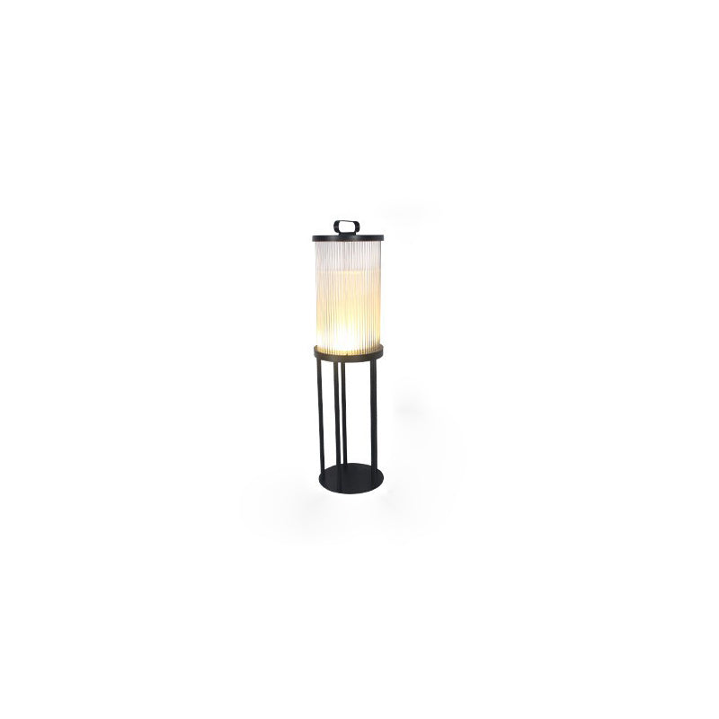 Modern Simplicity Cylinder Glass Steel 1-Light Landscape Light For Outdoor Patio