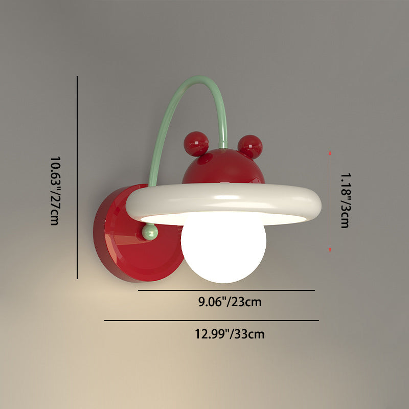 Zeitgenössische kreative Kegel Doppelschicht Scheibe Eisen Glas 1-Licht Wandleuchte Lampe für Wohnzimmer 