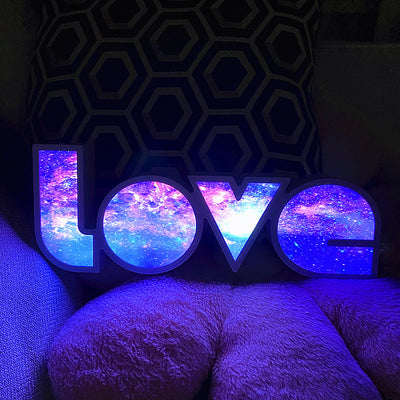 Lampe de table LED étanche PS LOVE Letter Art Déco moderne pour chambre 