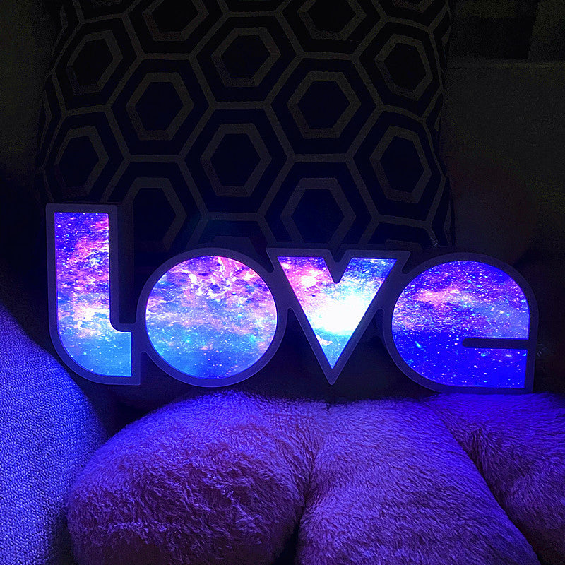 Lampe de table LED étanche PS LOVE Letter Art Déco moderne pour chambre 