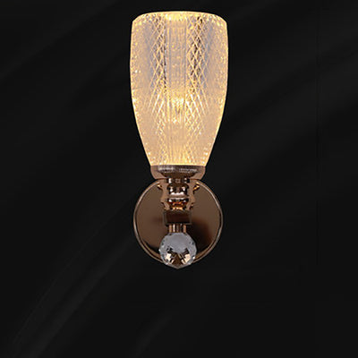 Modern Luxury Cylindrical Hardware Acrylic 1-Light Wall Sconce Lamp