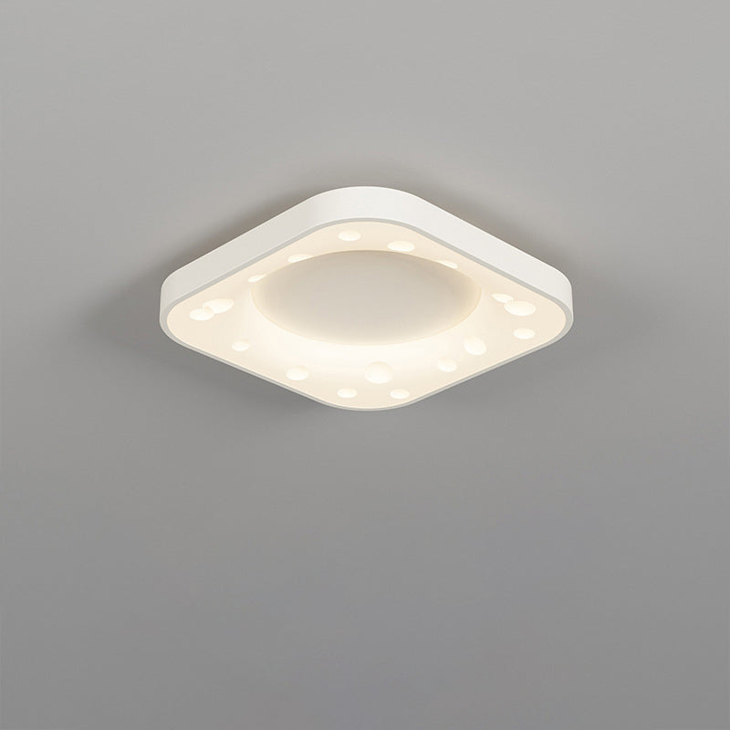 Moderne minimalistische Käsecreme Acryl Eisen LED Unterputz Deckenleuchte für Schlafzimmer 