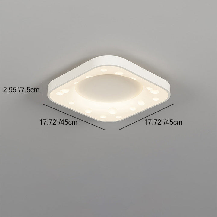 Moderne minimalistische Käsecreme Acryl Eisen LED Unterputz Deckenleuchte für Schlafzimmer 
