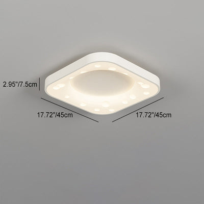 Moderne minimalistische Käsecreme Acryl Eisen LED Unterputz Deckenleuchte für Schlafzimmer 