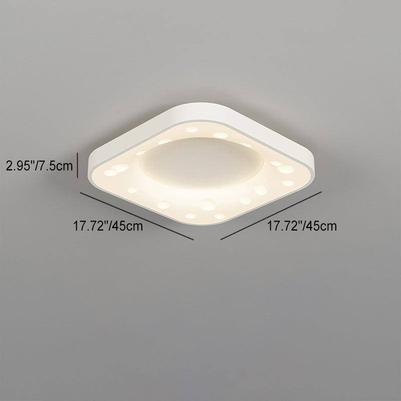 Moderne minimalistische Käsecreme Acryl Eisen LED Unterputz Deckenleuchte für Schlafzimmer 
