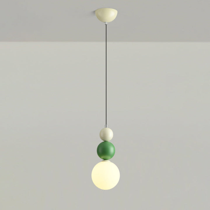 Zeitgenössische kreative Kugel Hardware Glas 1-Licht Pendelleuchte für Schlafzimmer 
