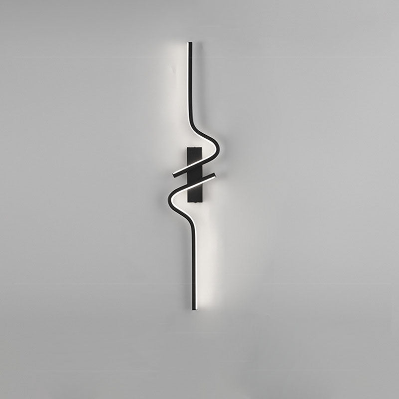 Zeitgenössische kreative Streifen Aluminium Silikongel LED Wandleuchte Lampe für Wohnzimmer 