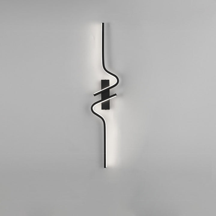 Zeitgenössische kreative Streifen Aluminium Silikongel LED Wandleuchte Lampe für Wohnzimmer 