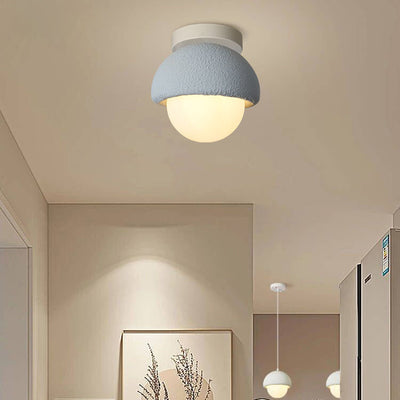 Modern Simplicity Plastic Round 1- Light Flush Mount Ceiling Light For Hallway