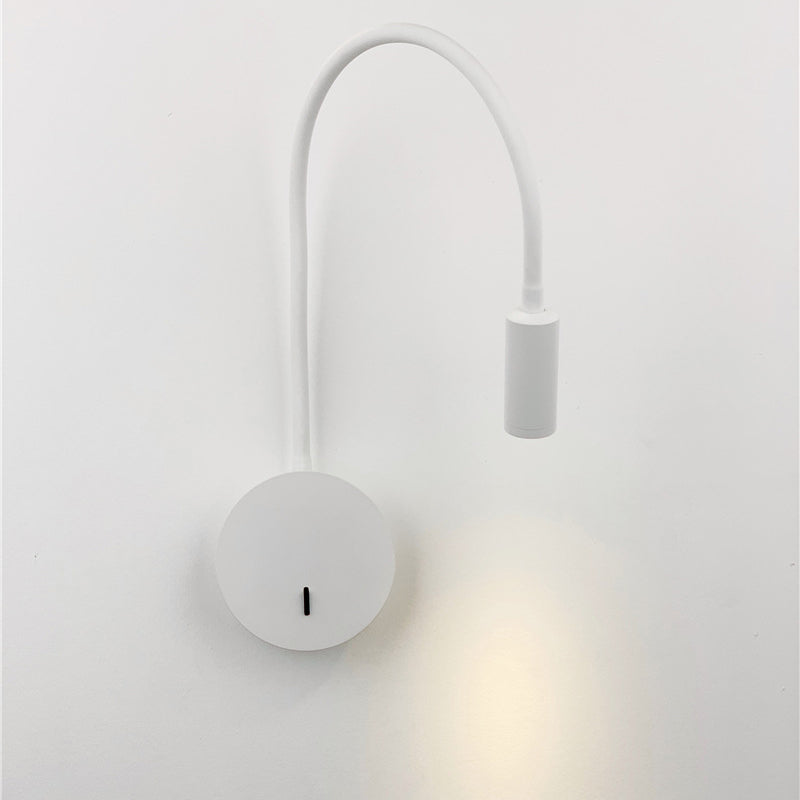 Applique murale LED en fer plié rétractable ronde contemporaine nordique pour salon 