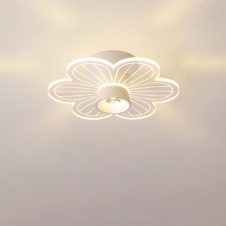 Moderne minimalistische runde Rose Blume Eisen Acryl LED Unterputz Deckenleuchte für Wohnzimmer 