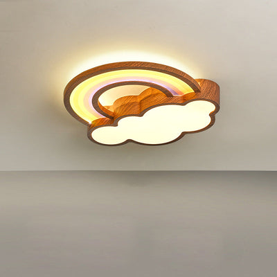 مصباح سقف للأطفال عصري بإضاءة LED من الأكريليك على شكل طائرة نحلة كرتونية بتصميم خشبي إبداعي لغرفة المعيشة 