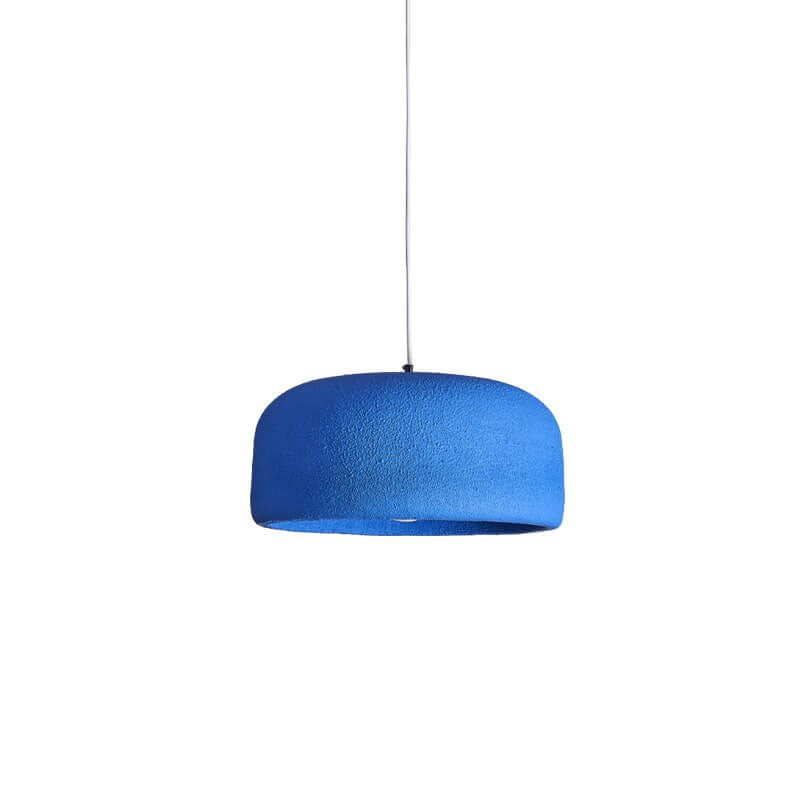 Japanese Minimalist Matte Texture Resin Dome 1-Light Pendant Light