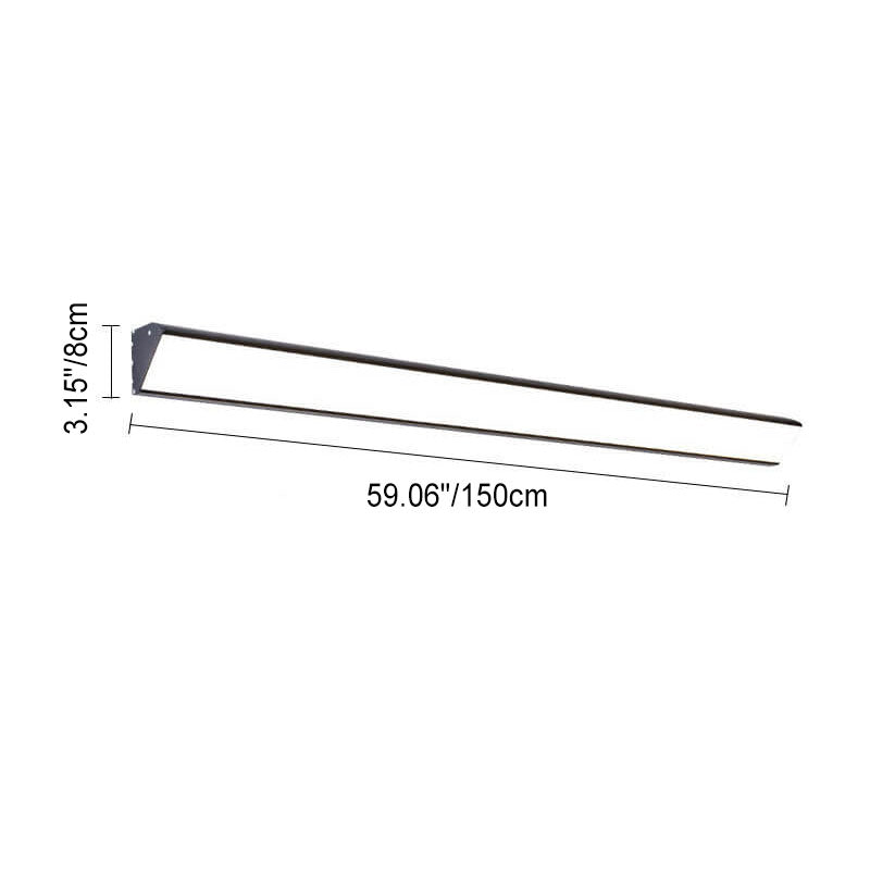 Modern Minimalist Outdoor Long Bar Aluminum Acrylic Waterproof LED Wall Sconce Lamp For Outdoor