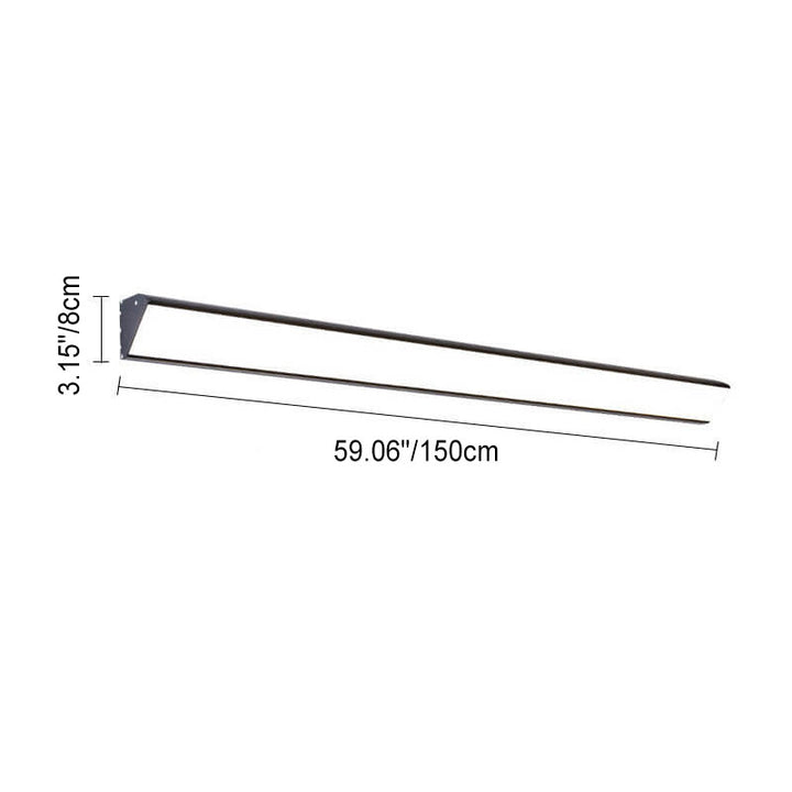 Modern Minimalist Outdoor Long Bar Aluminum Acrylic Waterproof LED Wall Sconce Lamp For Outdoor