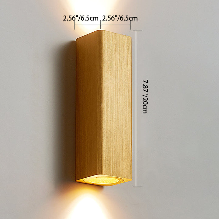 Applique murale LED rectangulaire minimaliste moderne en aluminium pour chambre 