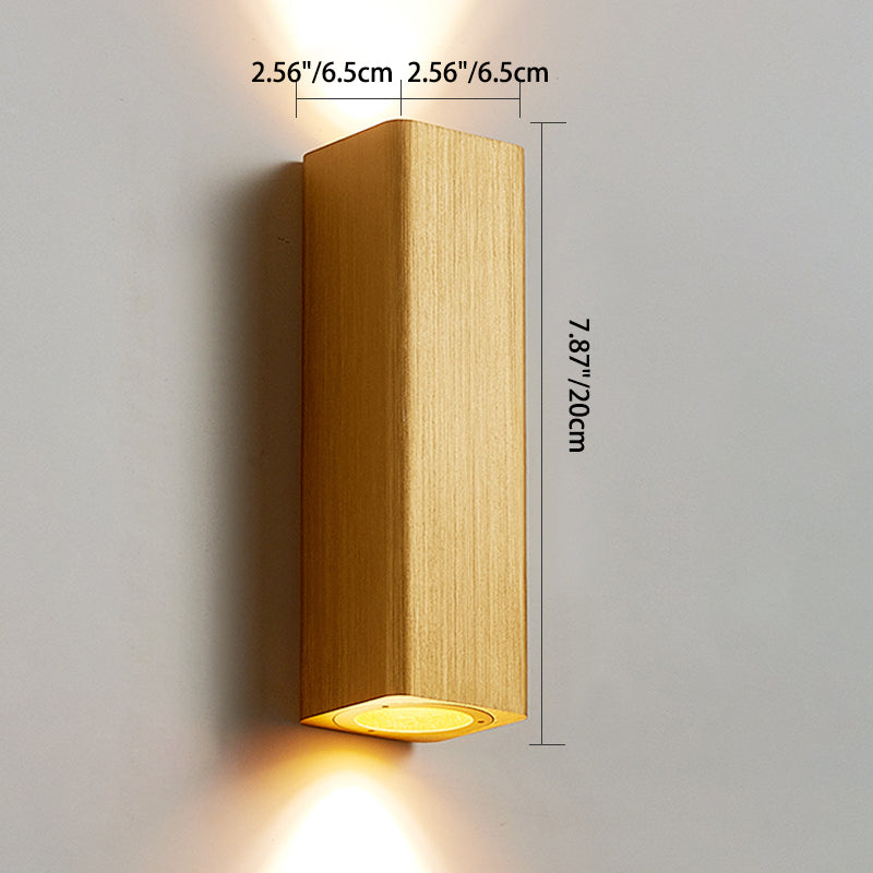 Lámpara Aplique de Pared LED de Aluminio Rectangular Minimalista Moderna para Dormitorio 