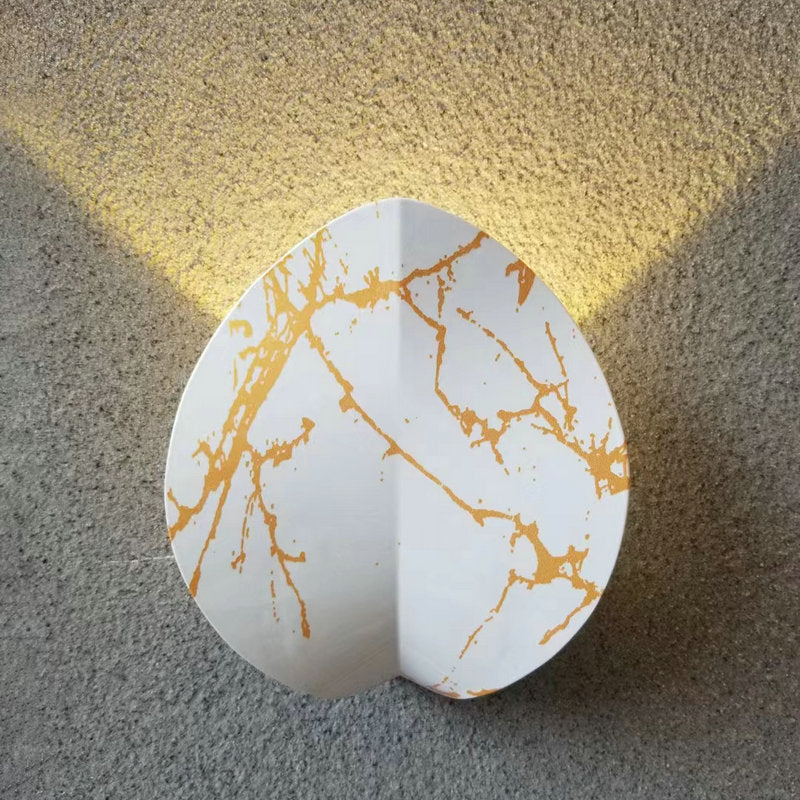 Applique murale LED elliptique en aluminium étanche nordique contemporain en forme de trèfle à quatre feuilles pour terrasse extérieure 