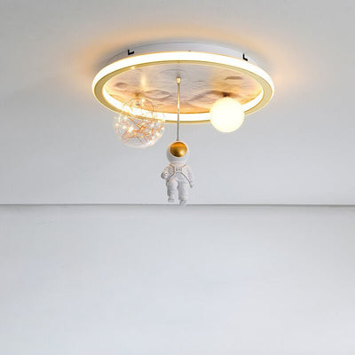 Kinder Kreative Cartoon Astronaut Mond Acryl LED Kinder Deckenleuchte 