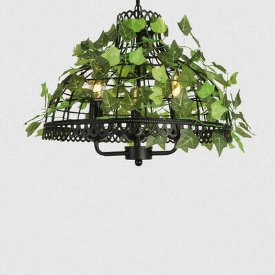 Farmhouse Basket Cage 1-Light Vine Pendant Light 4 Design