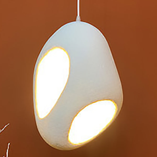 Lámpara colgante de 1 luz de escultura de poliestireno con forma especial creativa minimalista japonesa 