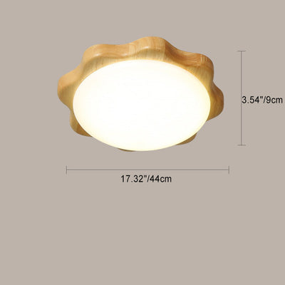 ضوء السقف المثبت بتقنية LED على شكل برقوق من الأكريليك والخشب النورديكي المعاصر لغرفة المعيشة 