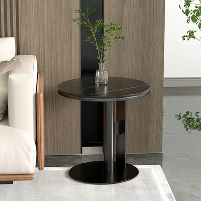 Table d'appoint contemporaine nordique en forme de cercle géométrique pour salon 
