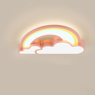 Nordic Cartoon Rainbow Clouds Kids LED Flush Mount Ceiling Light