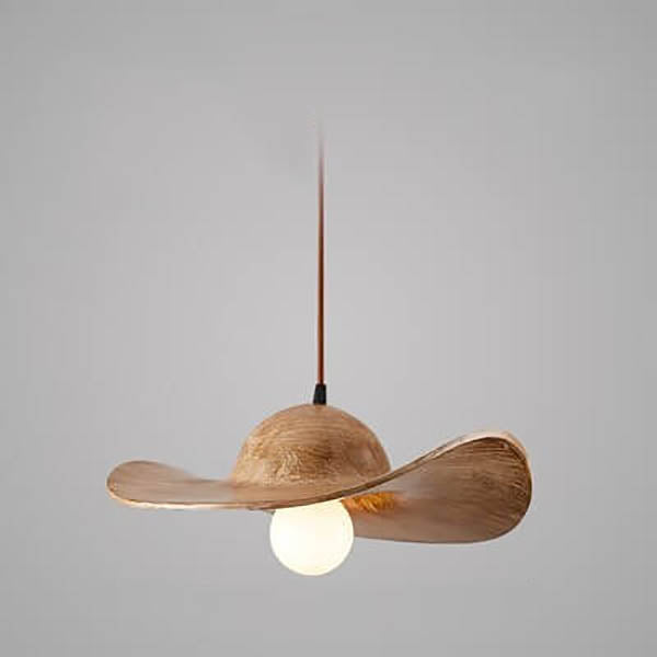 Contemporary Nordic Hat Design Resin 1-Light Pendant Light For Living Room
