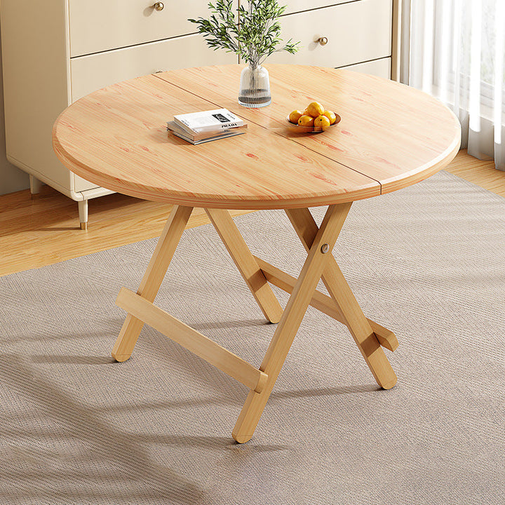 Table à manger ronde contemporaine scandinave en MDF et acier pour 4 places 