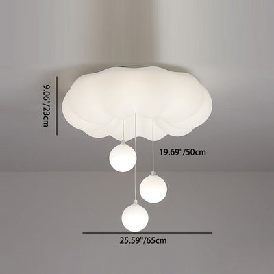 Moderno Minimalista Nubes Esféricas Arco Hierro Plástico LED Lámpara de Techo Empotrada para Dormitorio 