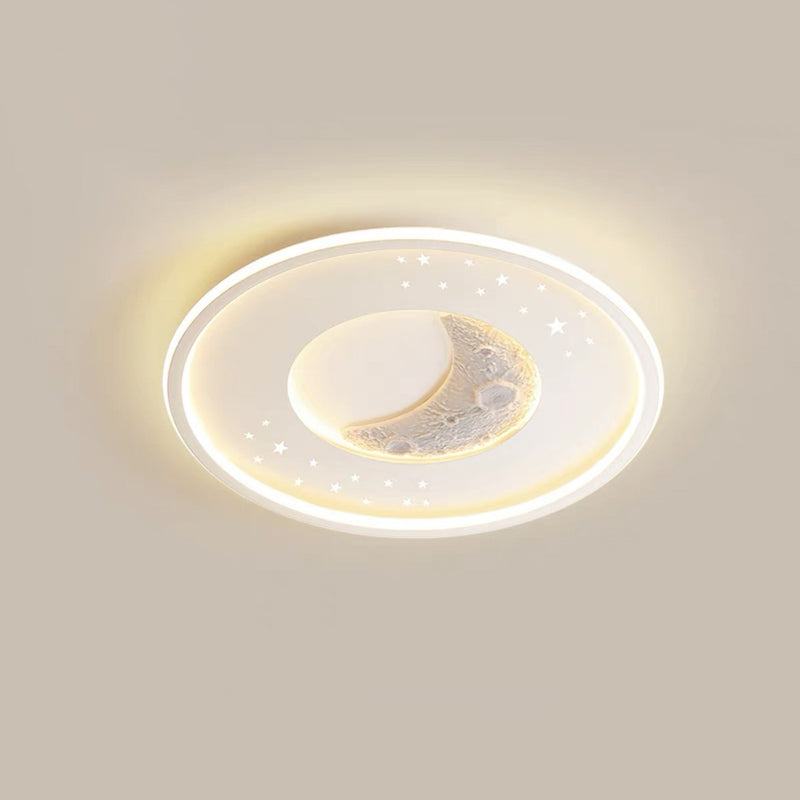 Zeitgenössische Nordic Eisen Acryl Planet Mond Runde Dreieck LED Unterputz Deckenleuchte Für Schlafzimmer 