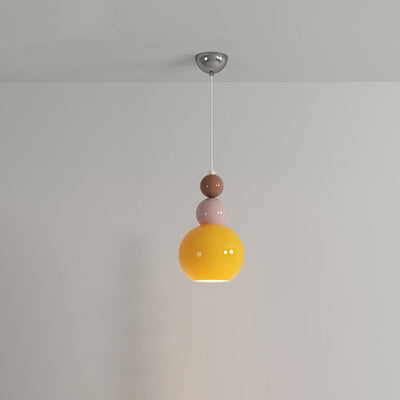 Moderne minimalistische runde Kürbisblatt-Hardware-Glas-1-Licht-Pendelleuchte für das Schlafzimmer 