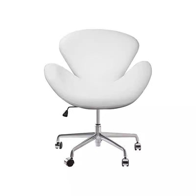 Moderner minimalistischer umwickelter gepolsterter Flanell-Lammfell-Beweglicher Schreibtischstuhl Rückenlehne Armlehne für das Home Office 