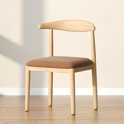 Chaise de salle à manger en cuir simplicité moderne tissu acier au carbone éponge émulsion dossier carré pour salle à manger 