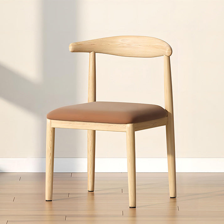 Chaise de salle à manger en cuir simplicité moderne tissu acier au carbone éponge émulsion dossier carré pour salle à manger 