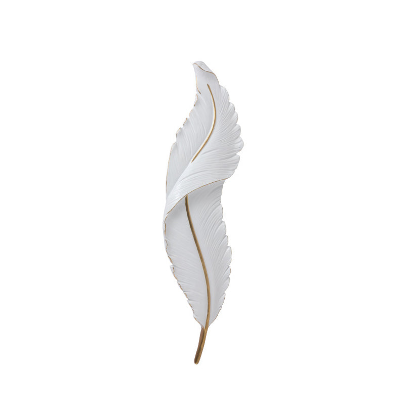 Lámpara de pared impermeable LED de resina creativa contemporánea con imitación de pluma de pavo real para sala de estar 