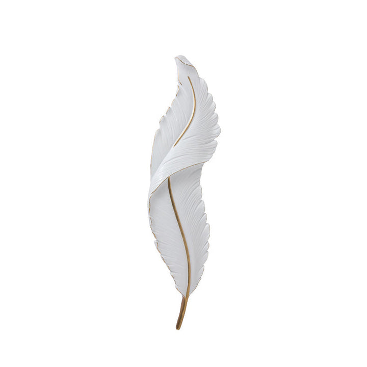 Lámpara de pared impermeable LED de resina creativa contemporánea con imitación de pluma de pavo real para sala de estar 