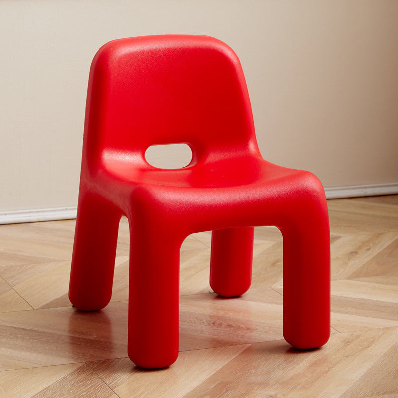 Chaise pour enfants en plastique carré créatif contemporain avec dossier pour salon 