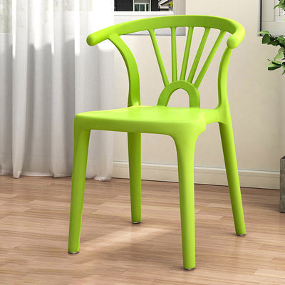 Chaise de salle à manger empilable en plastique Arc scandinave contemporain avec dossier pour salle à manger 