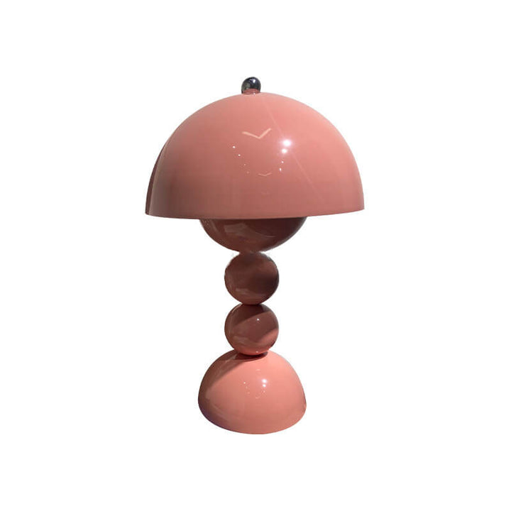 Zeitgenössische nordische Metall-Pilz-Rund-Pod 1-Licht-Tischlampe für das Schlafzimmer 