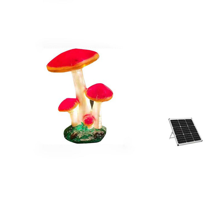Moderne Art Deco Solar Wasserdichte Pilz Harz Glasfaser LED Landschaft Beleuchtung Außen Licht Für Garten 