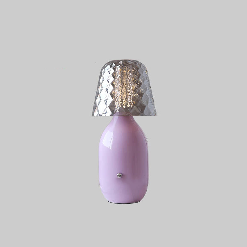 Nordic Vintage Candy Glass Iron Base LED Touch Table Lamp