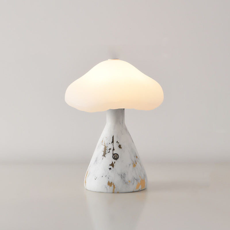 Contemporary Scandinavian Creative Mushroom Cloud Acrylic Hardware Touch LED Table Lamp For Bedroom