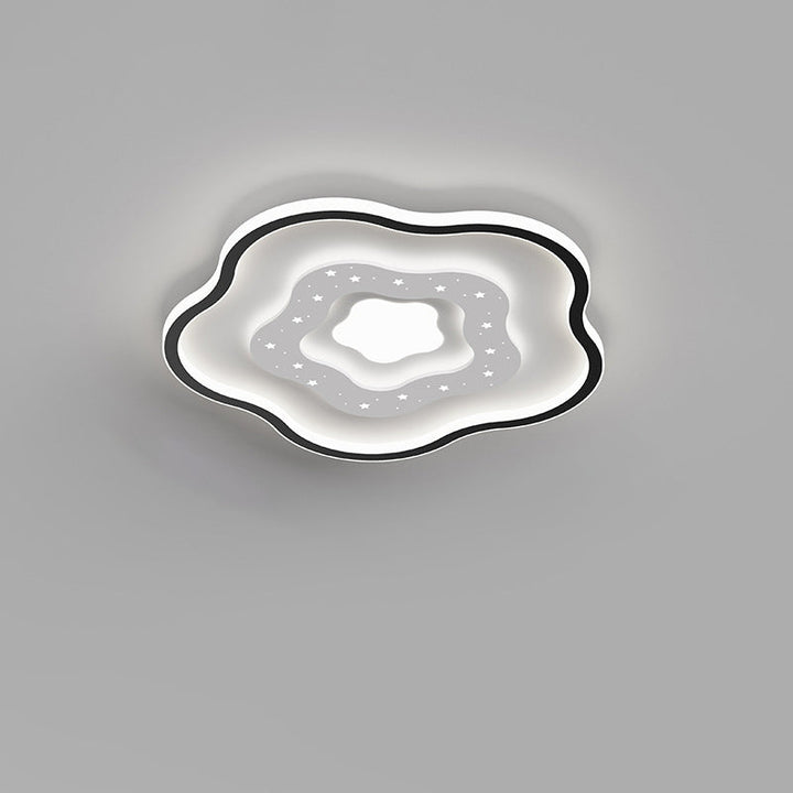 Moderne minimalistische Blume Wolke Eisen Acryl LED Unterputz Deckenleuchte für Schlafzimmer 
