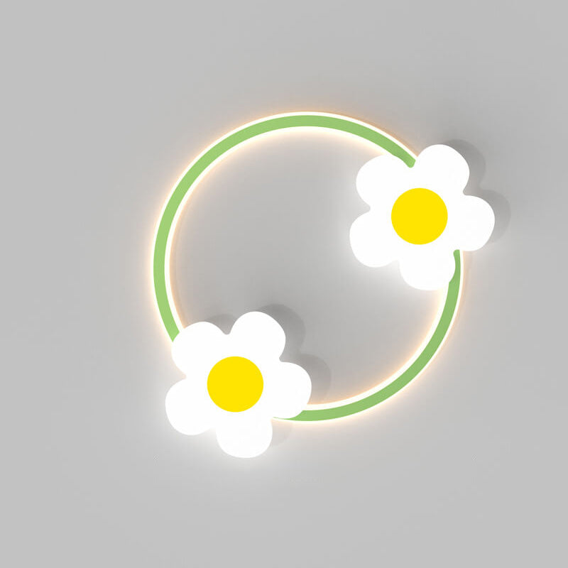 Moderne minimalistische Eisen-Sonnenblume Acryl LED-Wandleuchte 