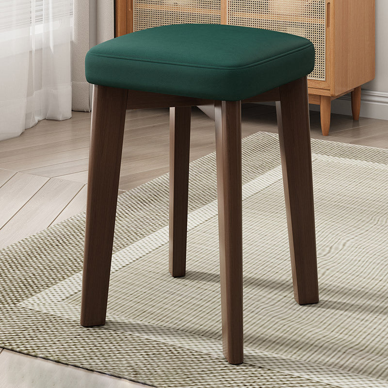 Modern Minimalist Square Upholstered Plywood Beech Wood Technology Fabric Dining Chair For Dining Room