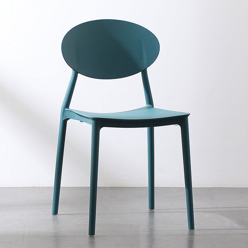 Contemporary Nordic Square PP Dining Chair Backrest Armless For Dining Room