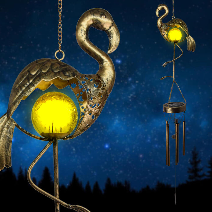 Lumière extérieure LED en verre et fer pour jardin avec carillon solaire moderne Art Déco Soleil Étoile 